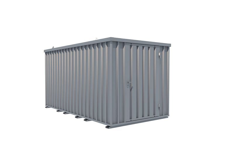 BOS Schnellbaucontainer 4x2 m, 1-flügelige Tür auf der 2 m-Seite, mit Kondenswasser-Stop-Beschichtung, SC3000-4x2-SE+AKW-4x2